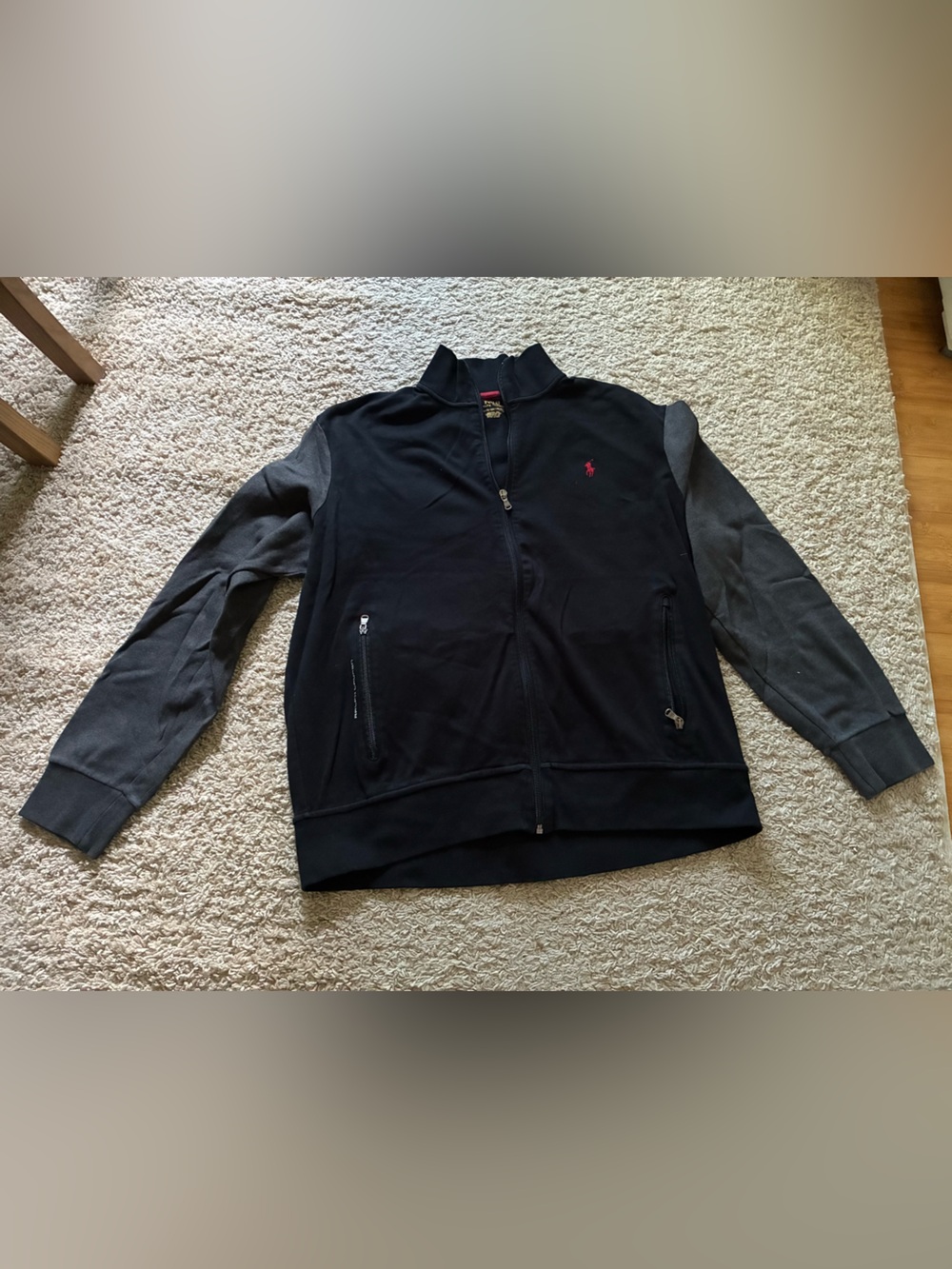 Polo by Ralph Lauren Black Jacket with Gray Sleeves
